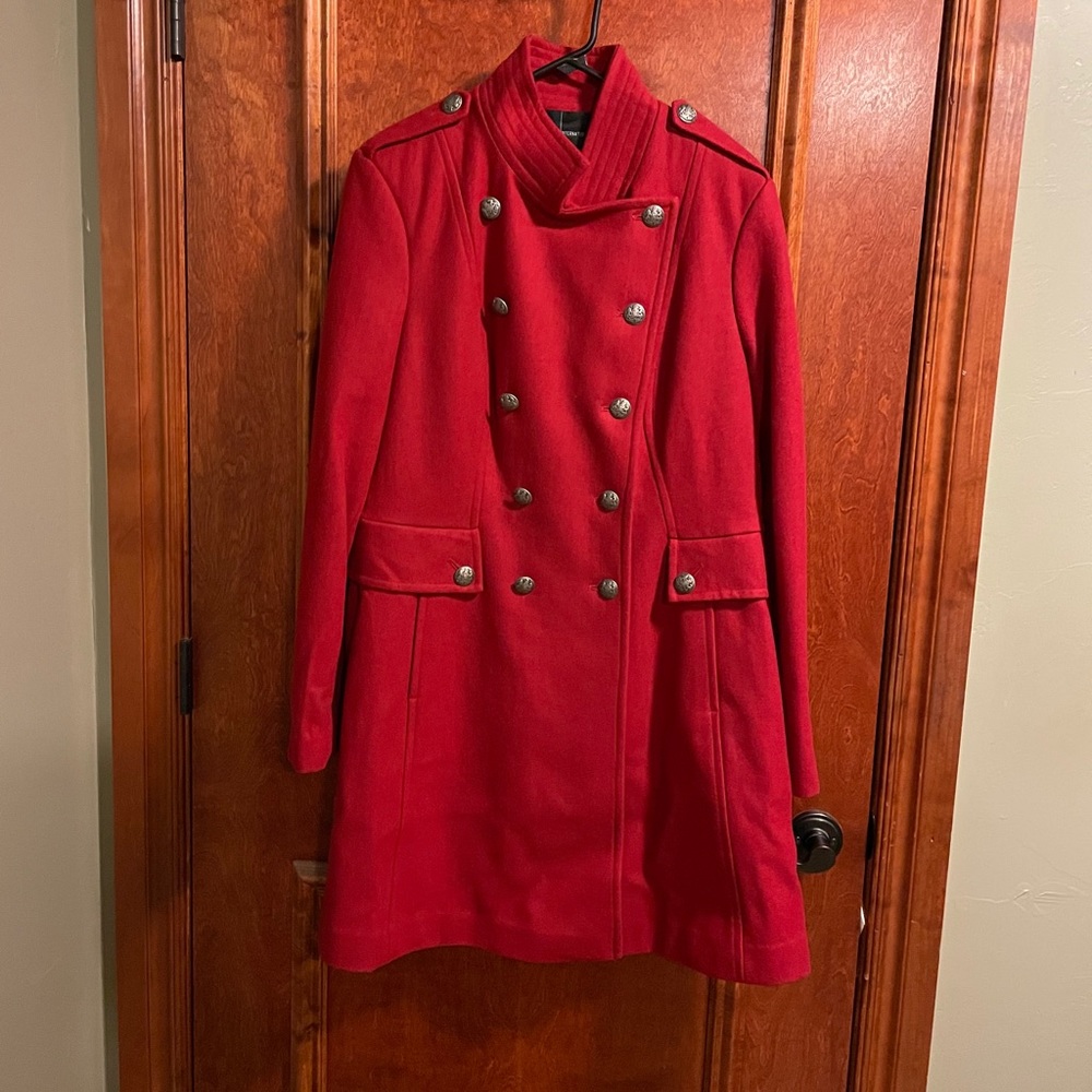 Moda International Long Military Style Peacoat